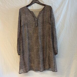 Elegant Leopard Print Midi Dress